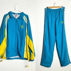 RARE adidas Kazakhstan Men’s 2XL Cotton Polyester Blend Full Body Track Suit